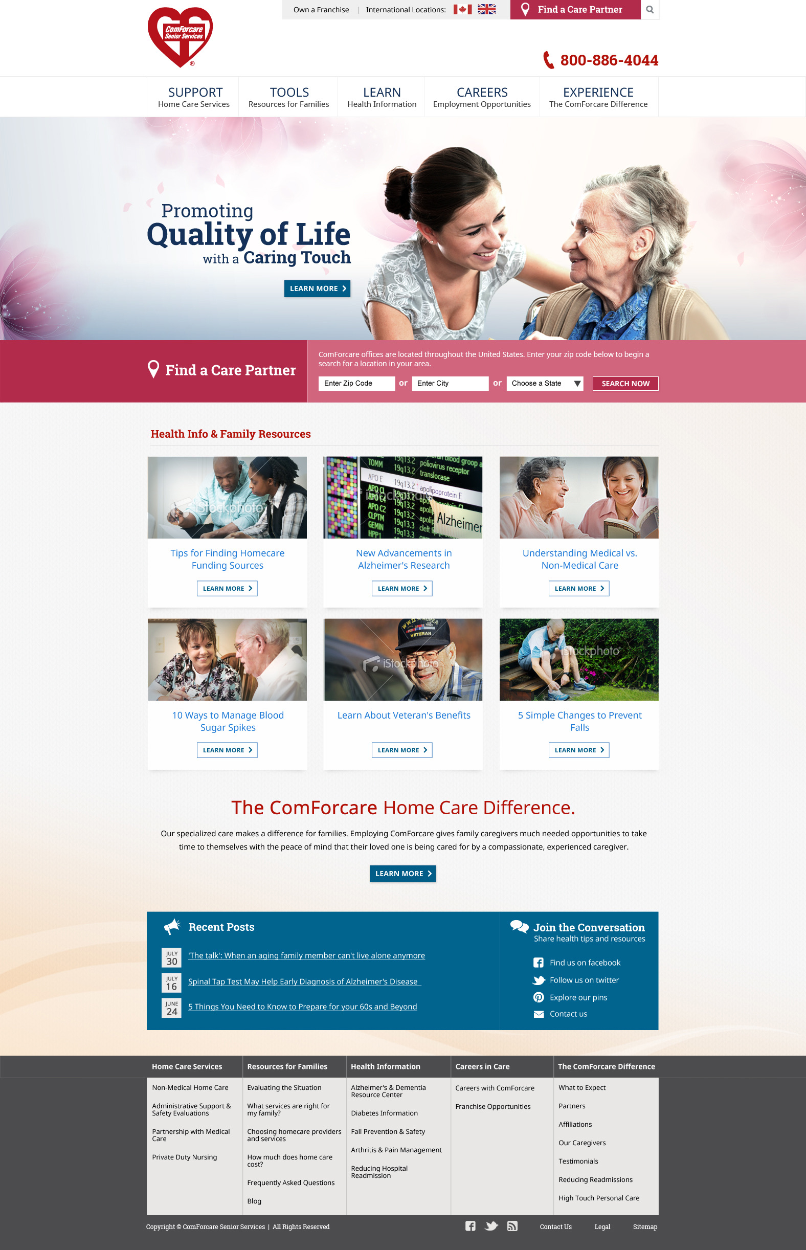 ComForCare Website Redesign