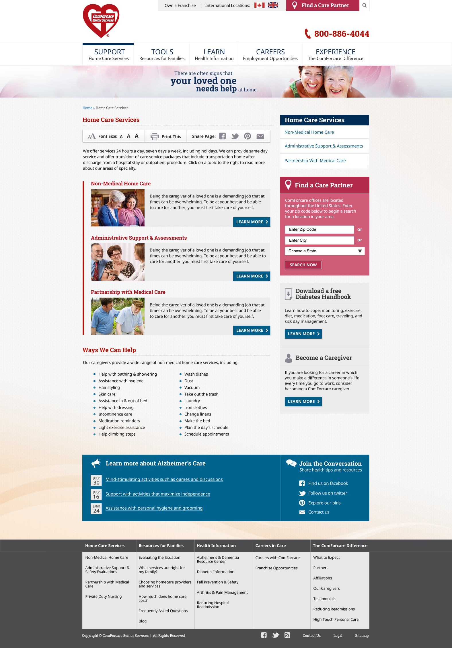ComForCare Website Redesign project image 2