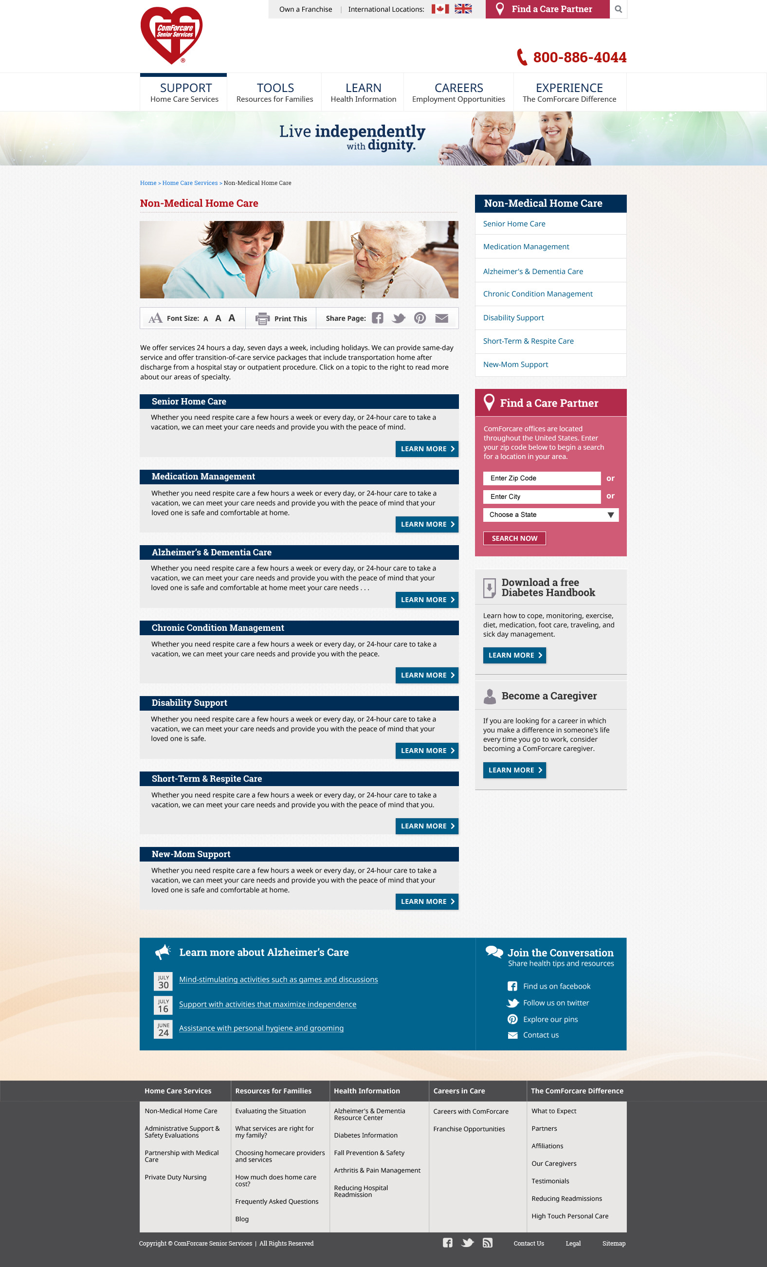 ComForCare Website Redesign project image 3