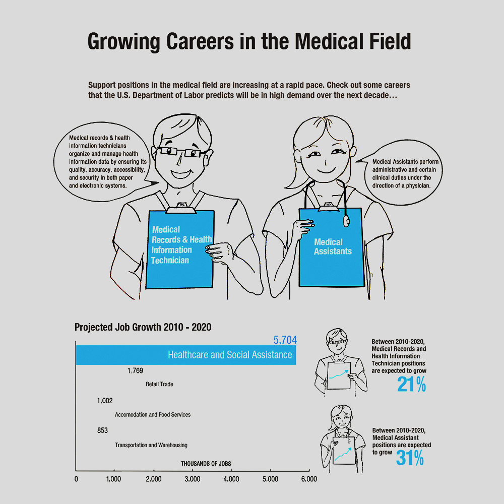 Growing Careers in Medical Field Info-graphic project image 2