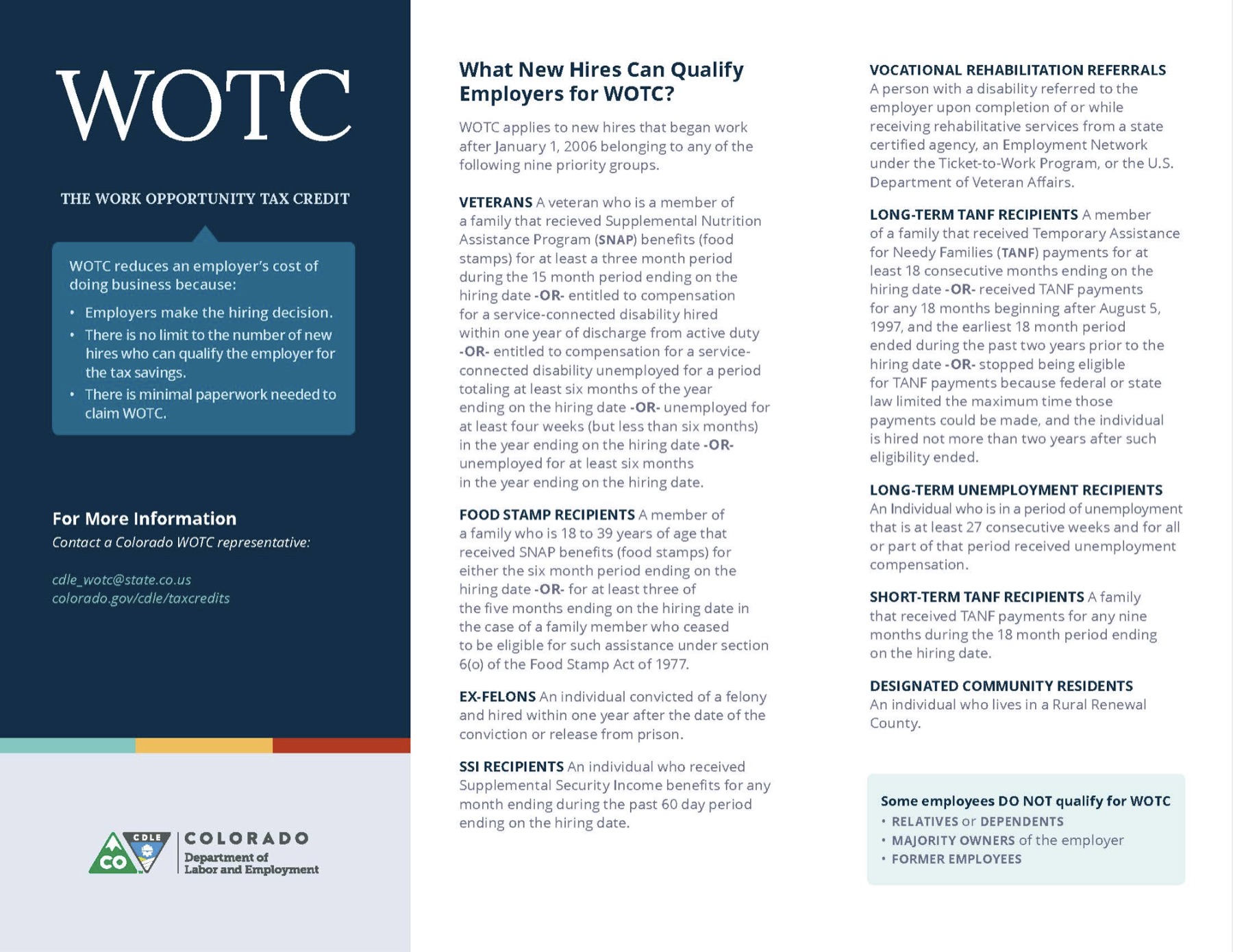 Work Opportunity Tax Credit Brochure project image 2